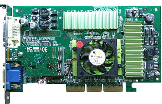 Picture of DELL 54NHR NVIDIA GEFORCE2 64MB AGP DVI VGA VIDEO GRAPHICS CARD