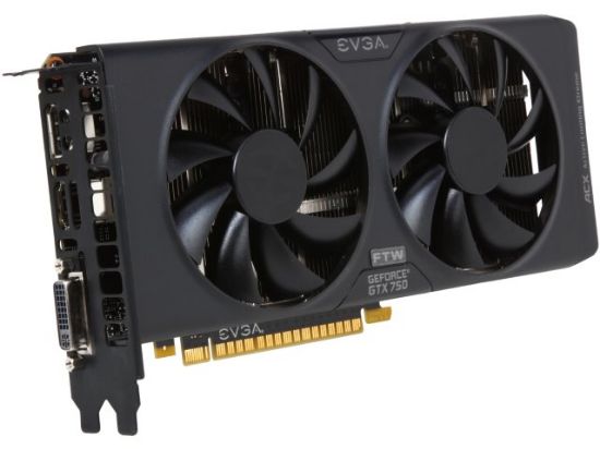 Picture of EVGA 02G-P4-2758-KR NVIDIA GEFORCE GTX 750 FTW 2GB 128-Bit GDDR5 PCIe x16 GRAPHICS CARD.