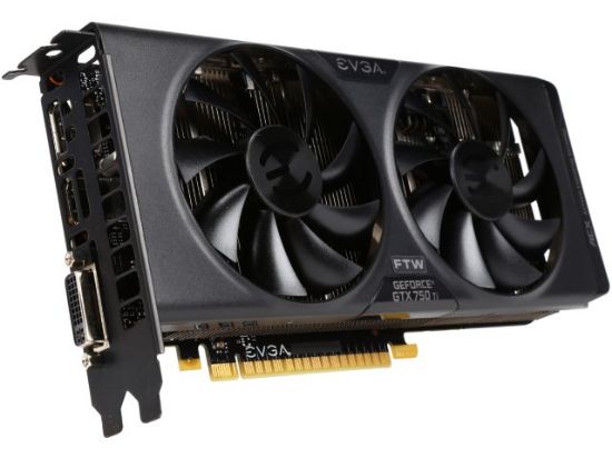 Picture of EVGA 02G-P4-3757-KR NVIDIA GEFORCE GTX 750 TI FTW w/ ACX Cooling 2GB GDDR5 PCI-E 3.0 16x VIDEO CARD.