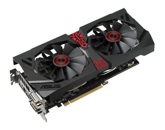 Picture of ASUS STRIXR9380DC2OC4GD5G RADEON R9 380X 4GB GDDR5 PCI-E GRAPHICS CARD.