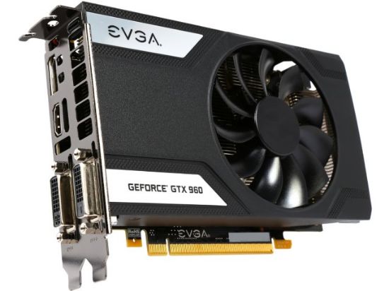 Picture of EVGA 02G-P4-2962 KR NVIDIA GEFORCE GTX 960 SUPERCLOCKED 2GB GDDR5 2DVI/HDMI/DISPLAYPORT PCI-E VIDEO CARD.