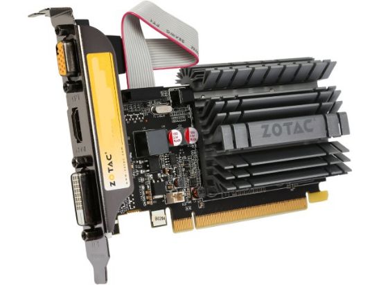 Picture of ZOTAC ZT-71113-20L NVIDIA GEFORCE GT 730 2GB 64-BIT DDR3 PCI-E VGA DVI HDMI LOW PROFILE VIDEO CARD.