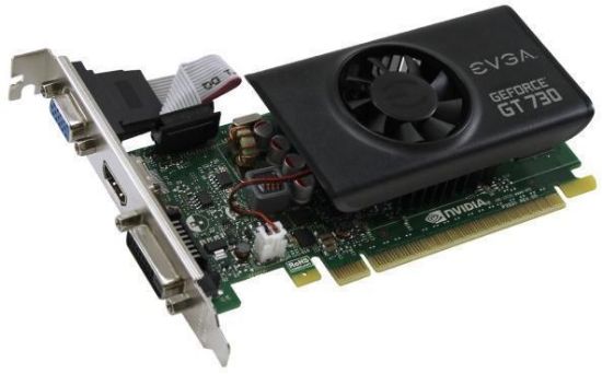 Picture of EVGA 02G-P3-3733 NVIDIA GEFORCE GT 730 2GB 64-BIT GDDR5 PCI -E 2.0 LOW PROFILE GRAPHICS CARD.