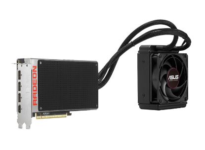 Picture of ASUS R9FURYX-4G RADEON R9 FURY X 4GB 4096-BIT HBM HDMI 3x DisplayPort PCI EXPRESS 3.0 HDC VIDEO CARD.