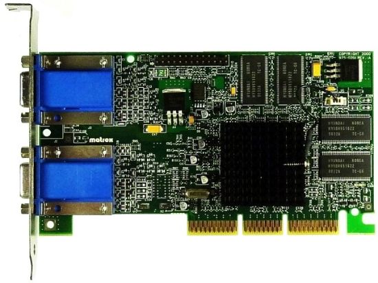 Picture of MATROX G45+MDHA16DLXB DualHead VGA AGP 32MB  Video Card