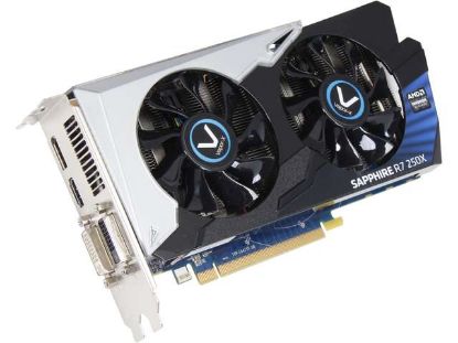 Picture of SAPPHIRE 100367VXL Radeon Vapor-X R7 250X 1GB 128-Bit GDDR5 PCI Express 3.0 CrossFireX Support OC Video Card