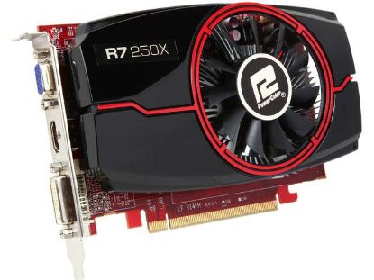 Picture of POWERCOLOR AXR7 250X 1GBD5-HE Radeon R7 250X 1GB 128-Bit GDDR5 PCI Express 3.0 HDCP Ready CrossFireX Support Video Card