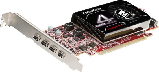 Picture of POWERCOLOR AXR7 250 2GBD5-4DL Radeon R7 250 2GB 128-Bit GDDR5 PCI Express 3.0 CrossFireX Support Low Profile Ready Eyefinity 4 LP Edition Video Card Support 4 Monitors